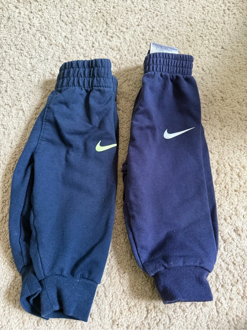 Nike long sleeve onsie bundle with pants Navy,grey and Royal Blue size 6 months